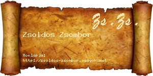 Zsoldos Zsombor névjegykártya